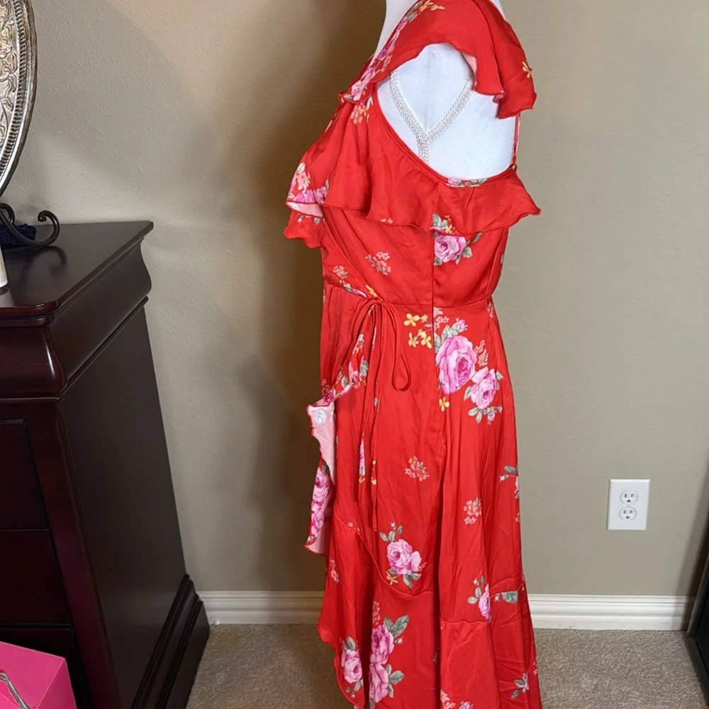 Altar'd State Red High-Low Ruffled Sundress size medium - Picture 4 of 10